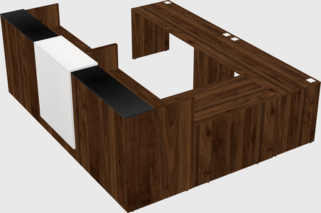 Shared one sided u-shaped reception desk