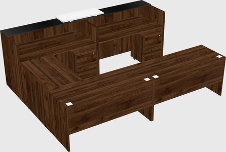 Shared one sided u-shaped reception desk