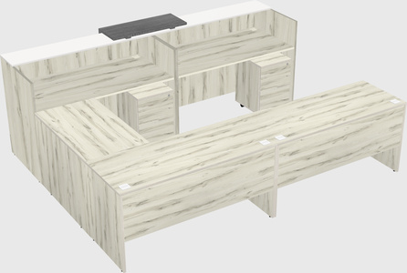 Shared one sided u-shaped reception desk