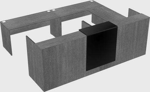 Shared one sided u-shaped reception desk