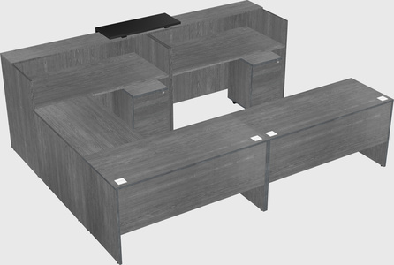 Shared one sided u-shaped reception desk