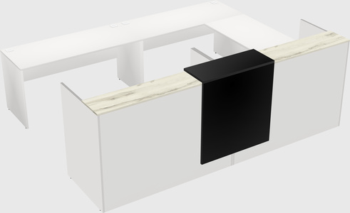 Shared one sided u-shaped reception desk