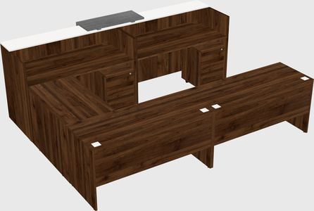 Shared one sided u-shaped reception desk
