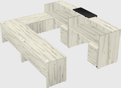 Shared one sided u-shaped reception desk