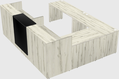 Shared one sided u-shaped reception desk