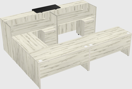 Shared one sided u-shaped reception desk