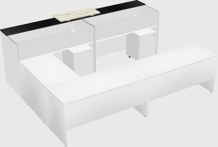 Shared one sided u-shaped reception desk