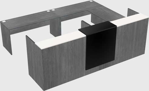 Shared one sided u-shaped reception desk