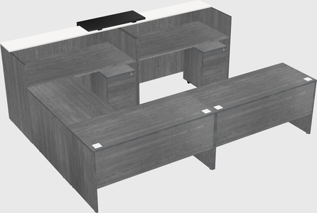 Shared one sided u-shaped reception desk