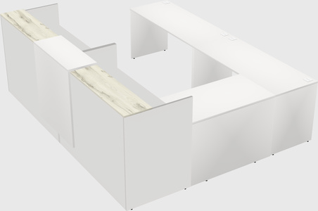 Shared one sided u-shaped reception desk