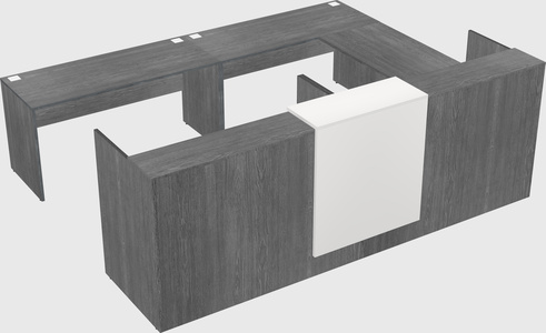 Shared one sided u-shaped reception desk