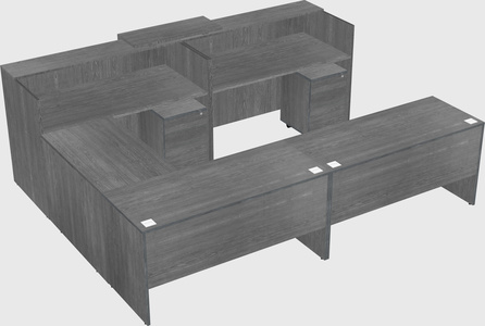 Shared one sided u-shaped reception desk