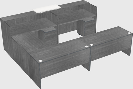 Shared one sided u-shaped reception desk