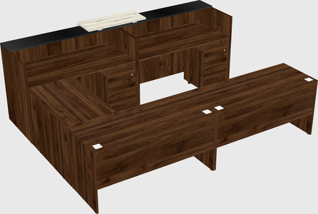 Shared one sided u-shaped reception desk