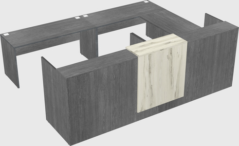 Shared one sided u-shaped reception desk