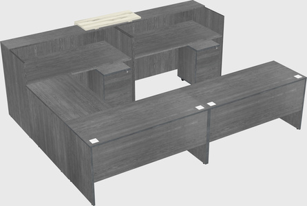 Shared one sided u-shaped reception desk