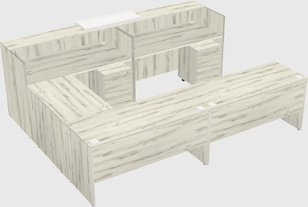 Shared one sided u-shaped reception desk