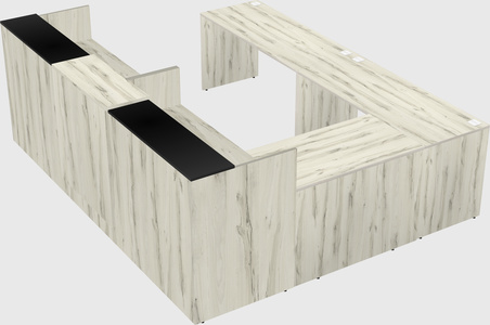 Shared one sided u-shaped reception desk