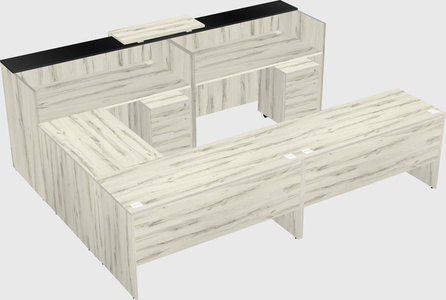 Shared one sided u-shaped reception desk