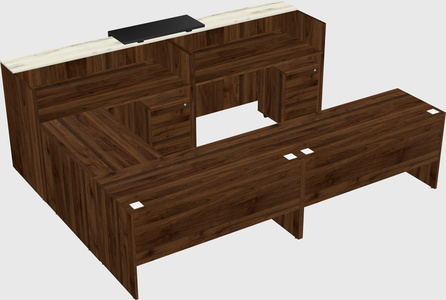 Shared one sided u-shaped reception desk