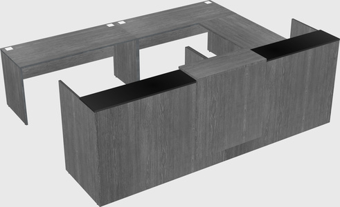 Shared one sided u-shaped reception desk