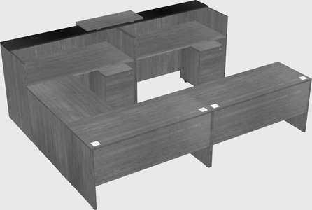 Shared one sided u-shaped reception desk