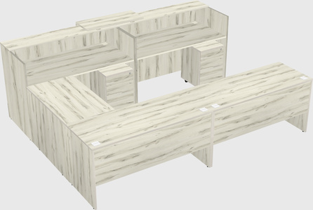 Shared one sided u-shaped reception desk
