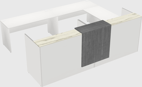Shared one sided u-shaped reception desk