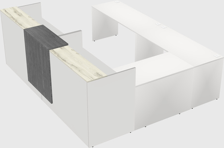 Shared one sided u-shaped reception desk