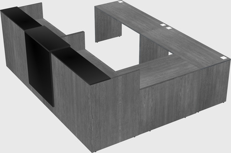 Shared one sided u-shaped reception desk