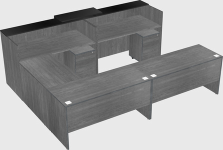 Shared one sided u-shaped reception desk