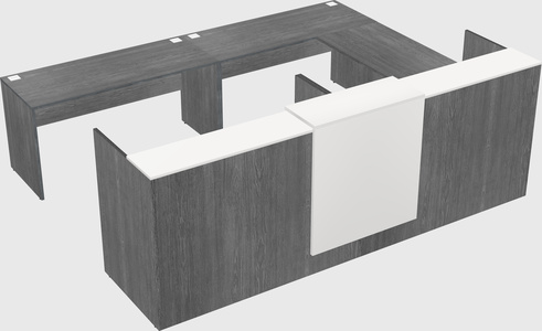 Shared one sided u-shaped reception desk