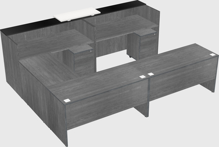Shared one sided u-shaped reception desk