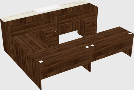 Shared one sided u-shaped reception desk
