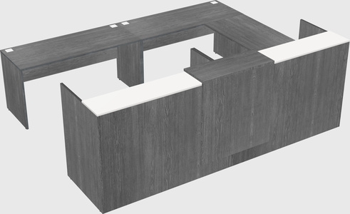 Shared one sided u-shaped reception desk