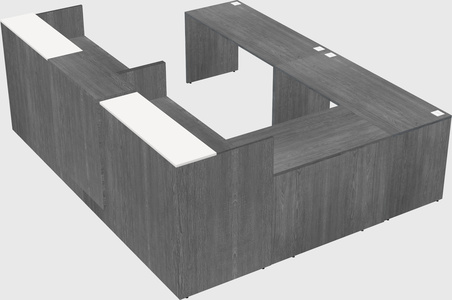 Shared one sided u-shaped reception desk