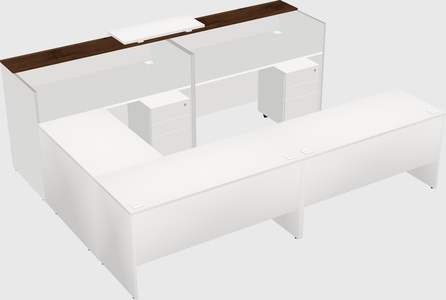 Shared one sided u-shaped reception desk