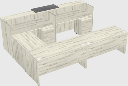 Shared one sided u-shaped reception desk