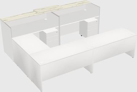 Shared one sided u-shaped reception desk