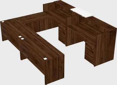 Shared one sided u-shaped reception desk