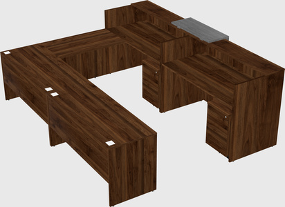 Shared one sided u-shaped reception desk