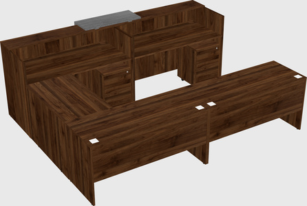 Shared one sided u-shaped reception desk