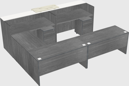 Shared one sided u-shaped reception desk