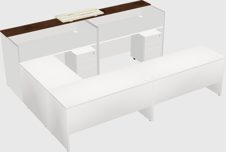 Shared one sided u-shaped reception desk
