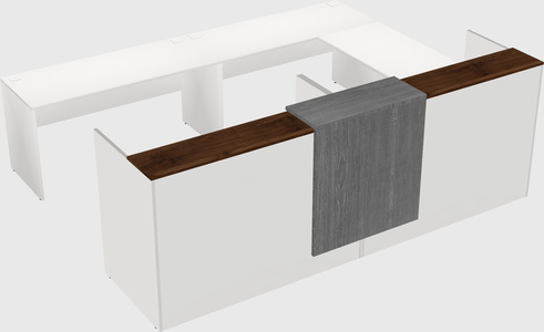 Shared one sided u-shaped reception desk