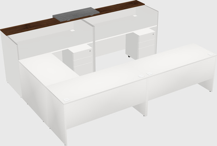 Shared one sided u-shaped reception desk