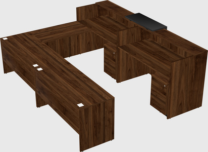 Shared one sided u-shaped reception desk