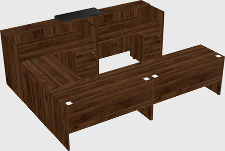 Shared one sided u-shaped reception desk