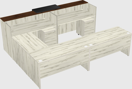 Shared one sided u-shaped reception desk