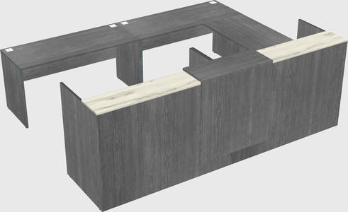 Shared one sided u-shaped reception desk